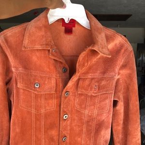 Orange suede jacket